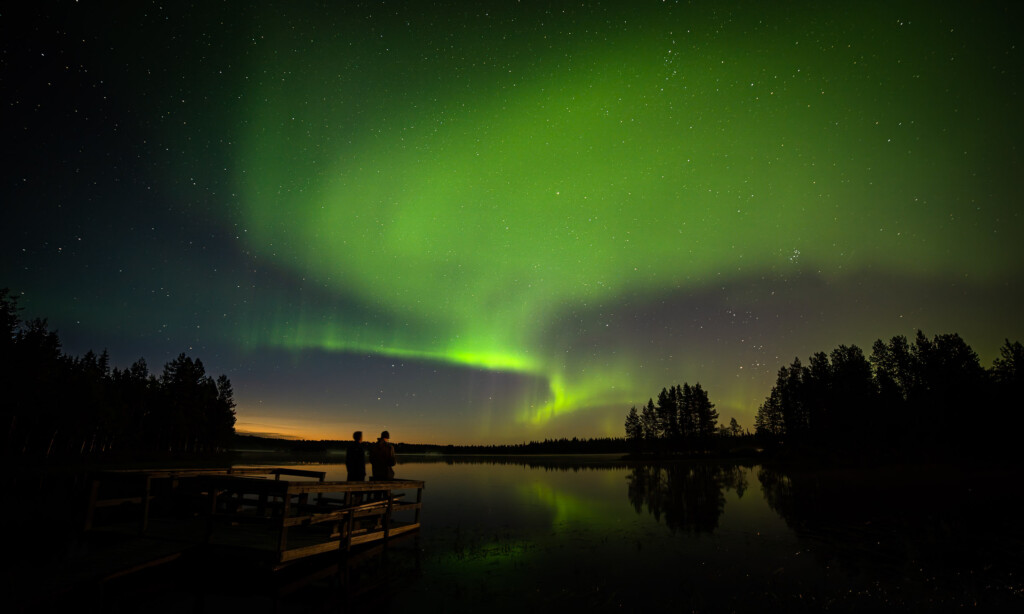 Noorderlicht boven de taiga